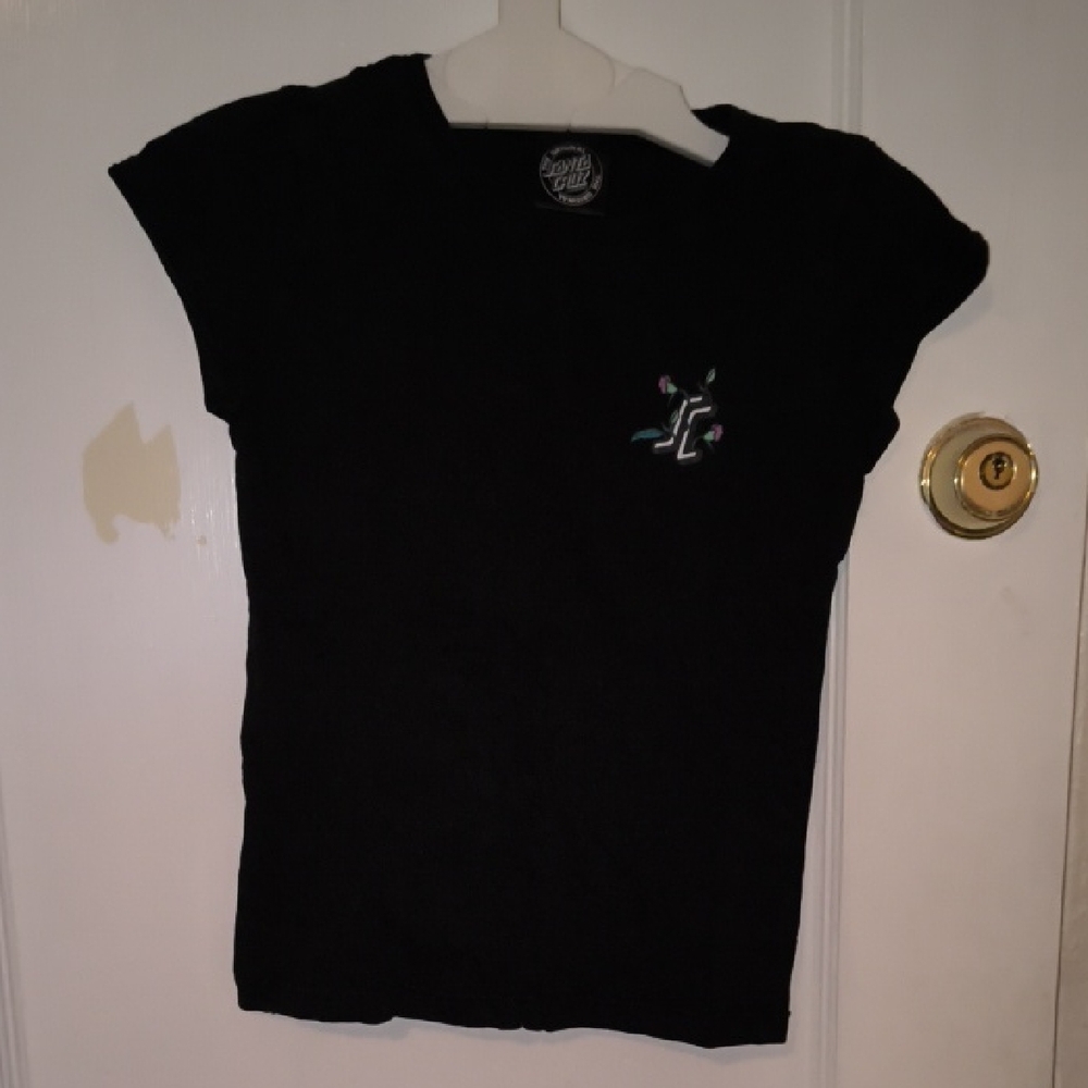 Santa Cruz | Skateboards Black Tee with Multicolor Logo